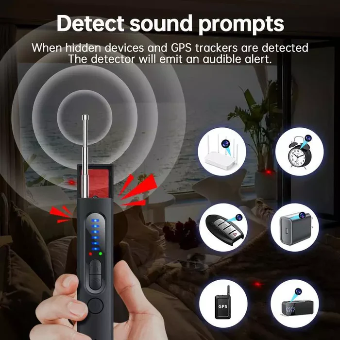 Hidden Camera & GPS Detector | RF & Magnetic Field Detection | USB-C Rechargeable & Long Battery