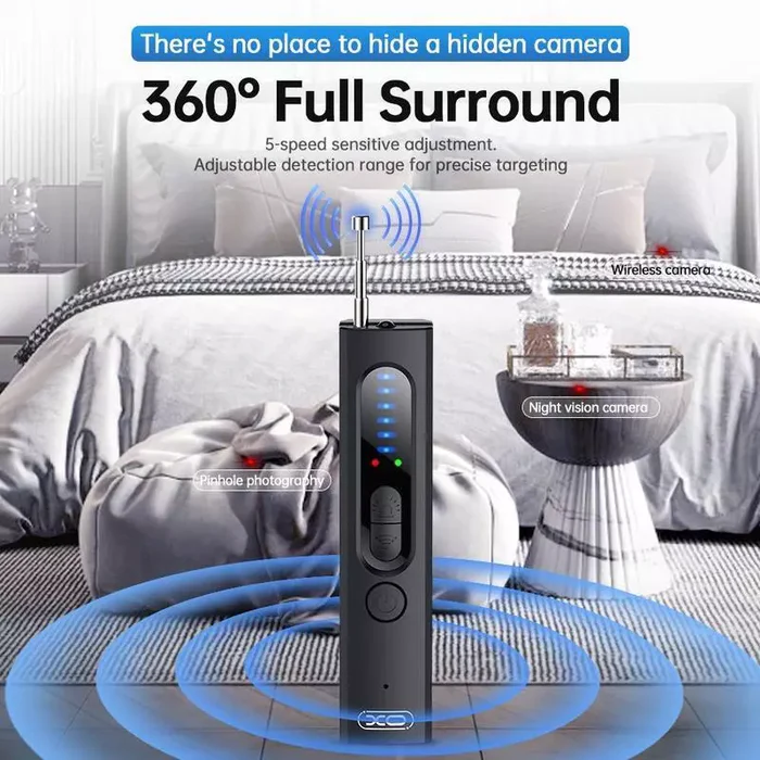 Hidden Camera & GPS Detector | RF & Magnetic Field Detection | USB-C Rechargeable & Long Battery