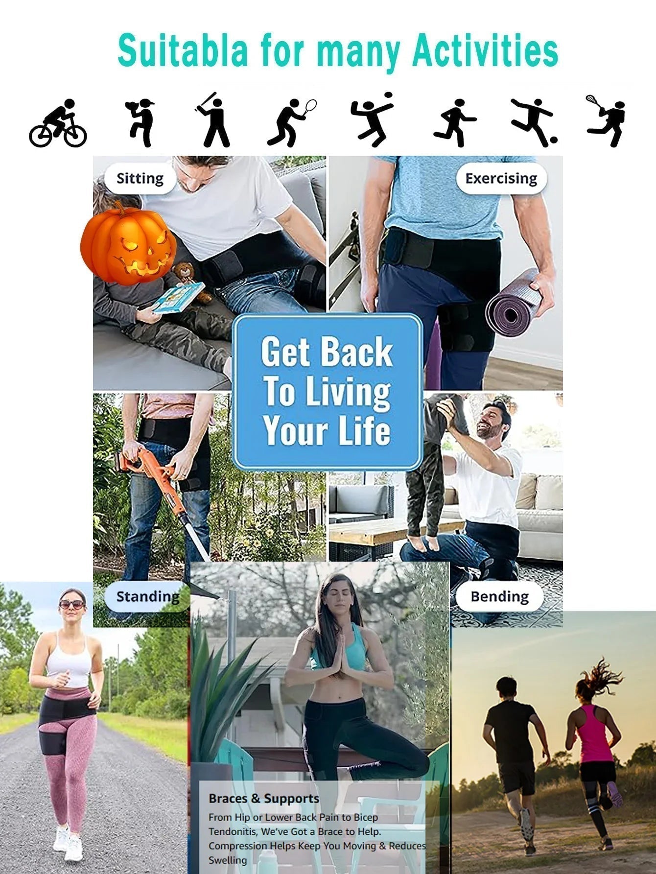 Hip Support Brace | Adjustable Targeted Compression | Breathable Fabric & Secure Fit