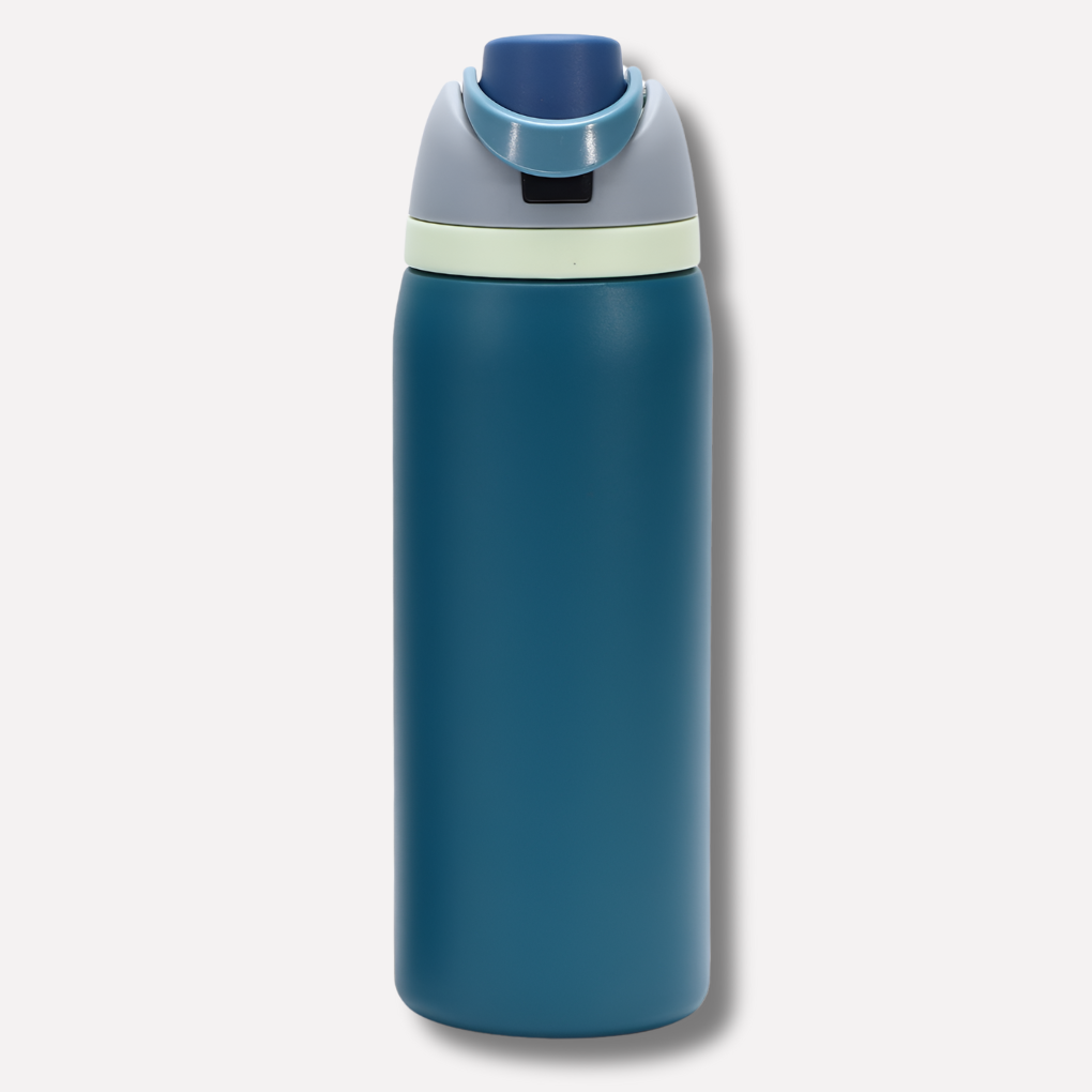 Insulated Water Bottle | Built-In Straw | Stainless Steel & Leak-Proof Lid