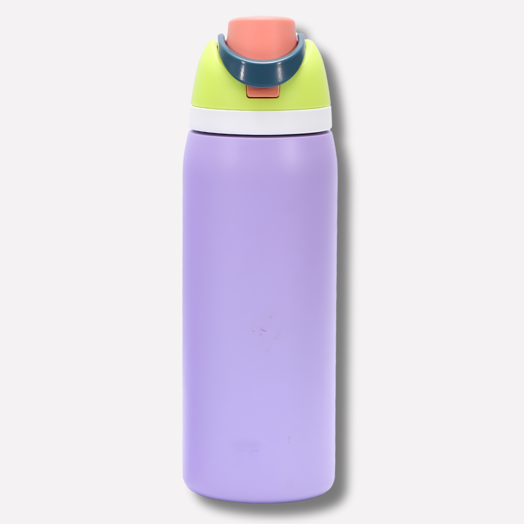 Insulated Water Bottle | Built-In Straw | Stainless Steel & Leak-Proof Lid