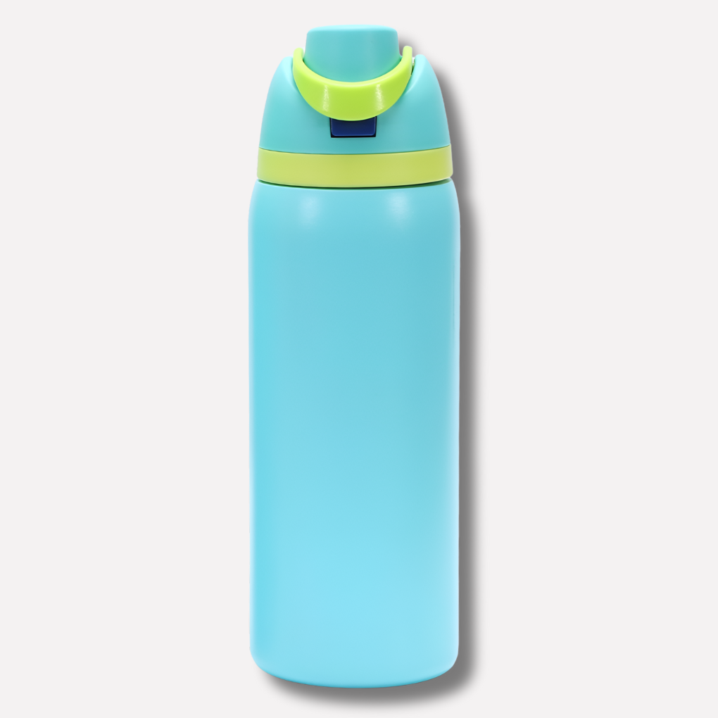 Insulated Water Bottle | Built-In Straw | Stainless Steel & Leak-Proof Lid
