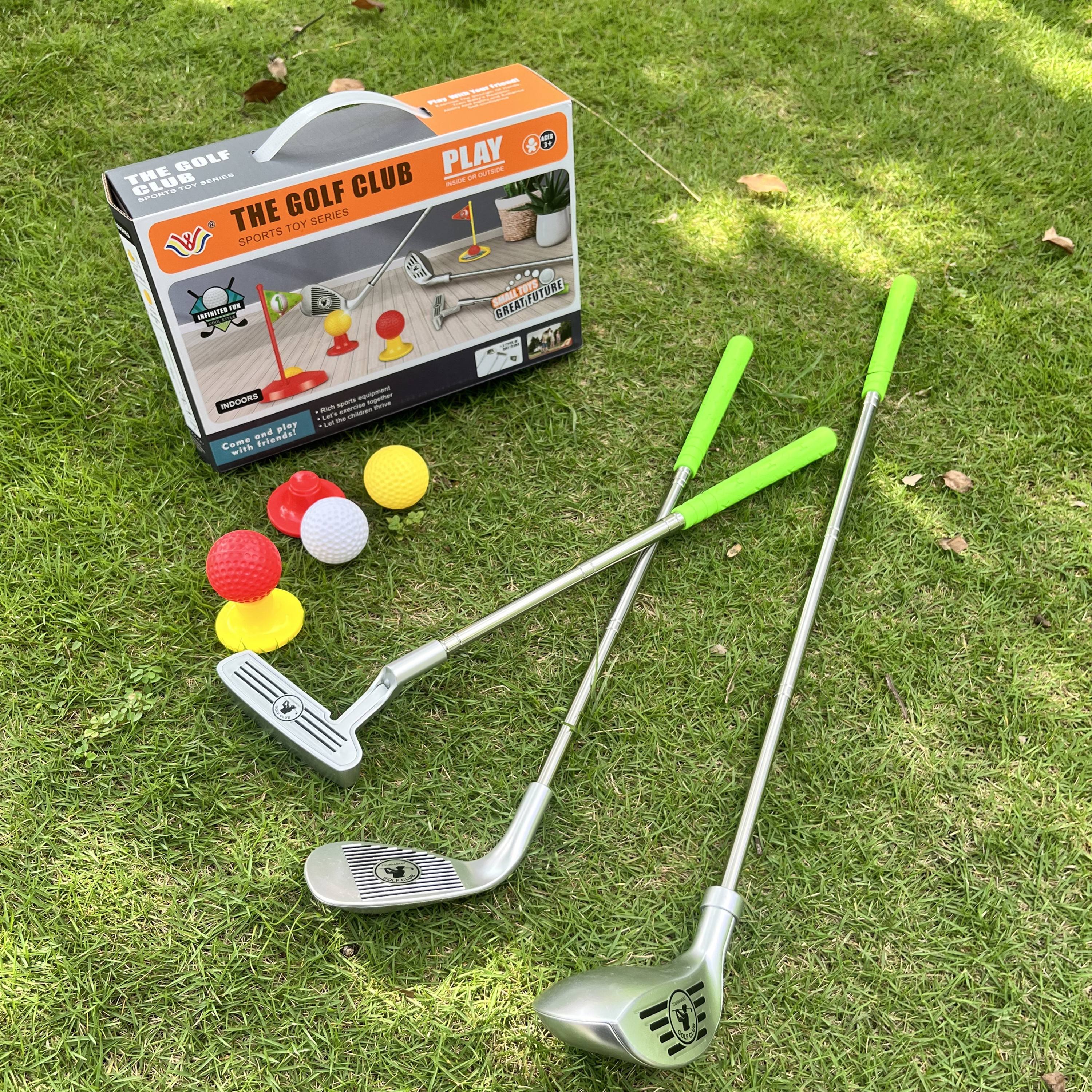 Kids Golf Set (Ages 3-8) | Adjustable Telescopic Clubs | Includes Targets & Tees