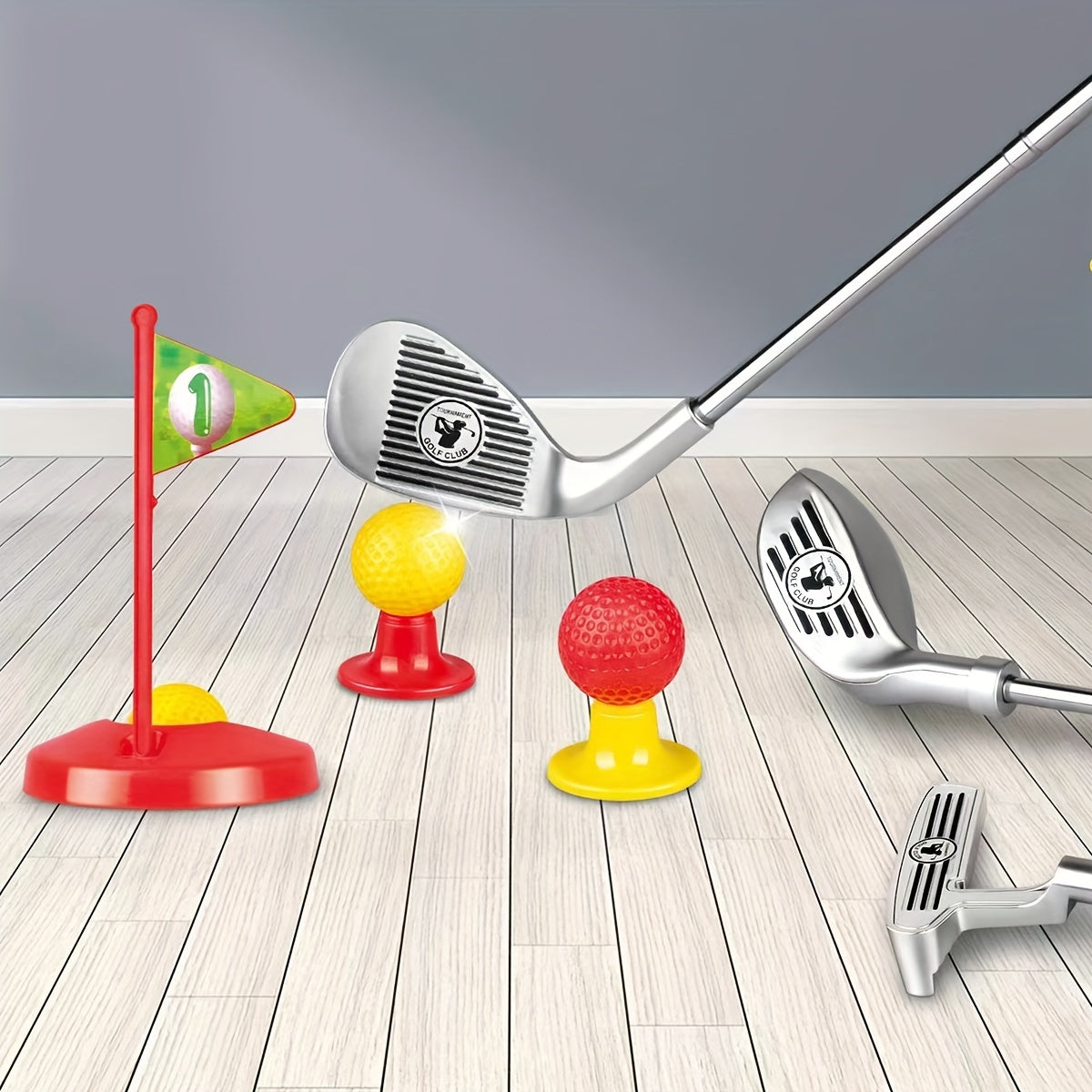 Kids Golf Set (Ages 3-8) | Adjustable Telescopic Clubs | Includes Targets & Tees