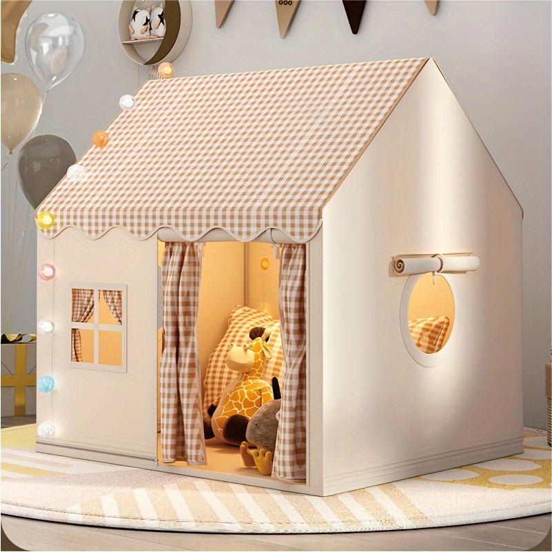 Kids Indoor Play Tent | Cozy Cotton-Blend Playhouse | Foldable with Carry Bag | 120×105×128 cm