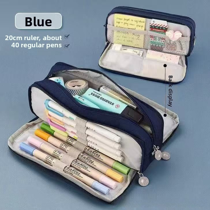 Kids Pencil Case | 180° Full Opening | Stain-Resistant Shell | Organized Storage