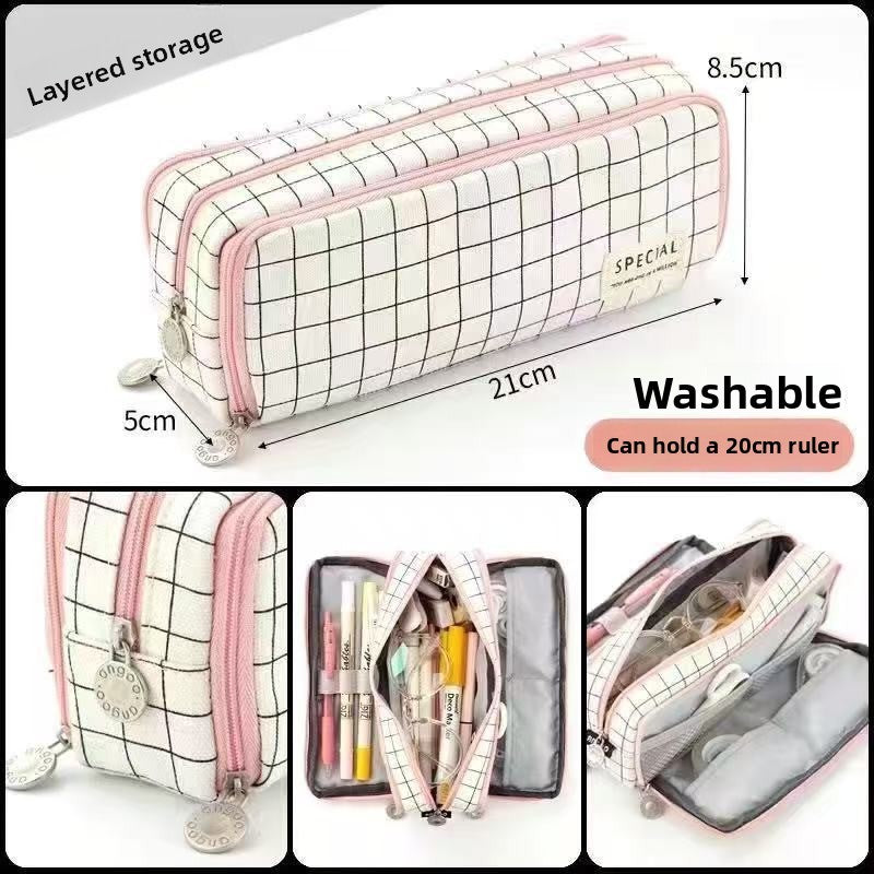 Kids Pencil Case | 180° Full Opening | Stain-Resistant Shell | Organized Storage