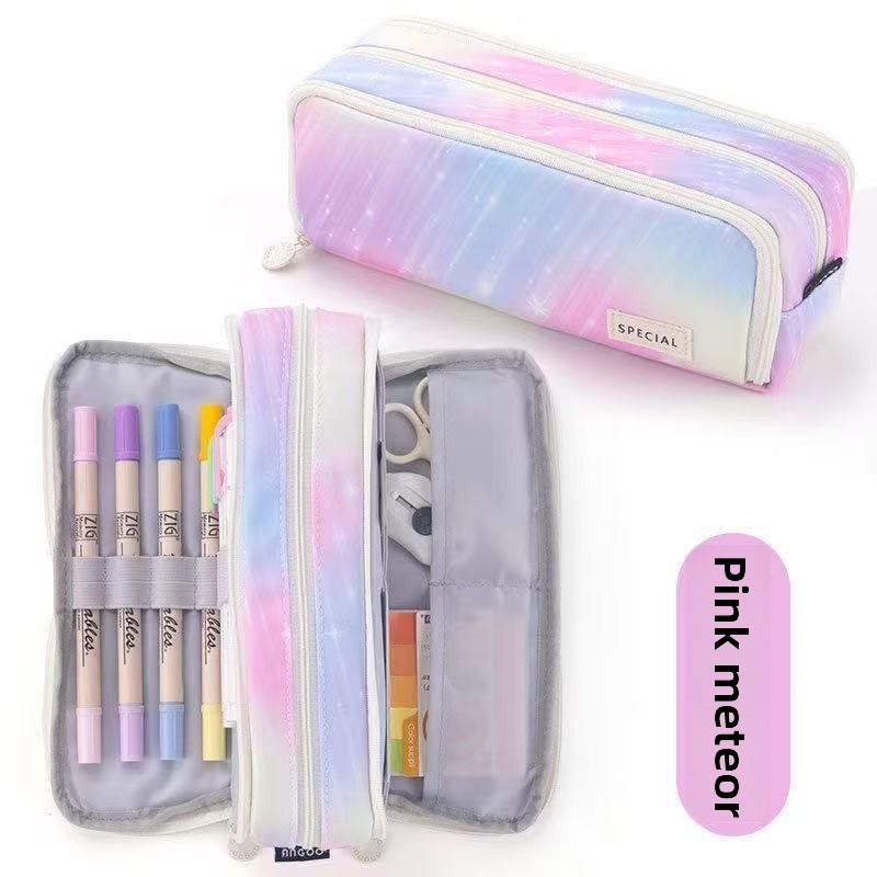 Kids Pencil Case | 180° Full Opening | Stain-Resistant Shell | Organized Storage
