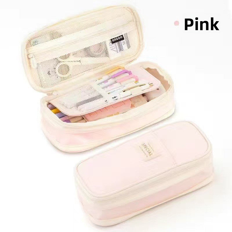 Kids Pencil Case | 180° Full Opening | Stain-Resistant Shell | Organized Storage