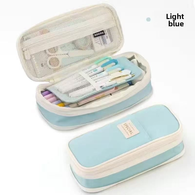 Kids Pencil Case | 180° Full Opening | Stain-Resistant Shell | Organized Storage