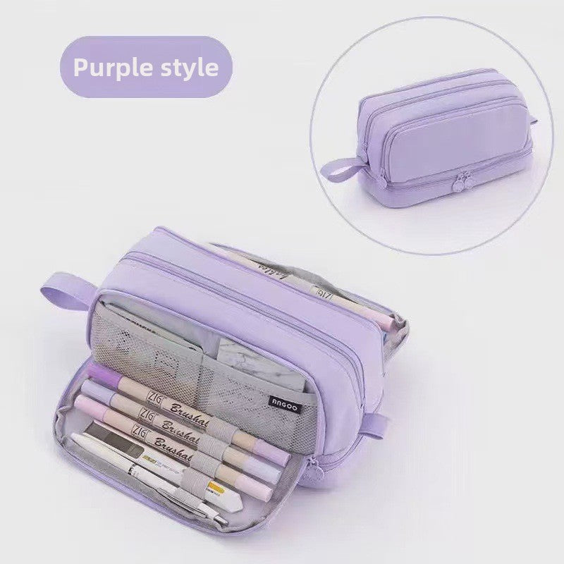 Kids Pencil Case | 180° Full Opening | Stain-Resistant Shell | Organized Storage