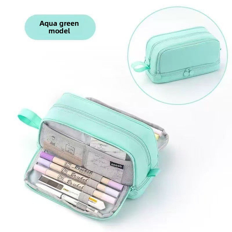 Kids Pencil Case | 180° Full Opening | Stain-Resistant Shell | Organized Storage