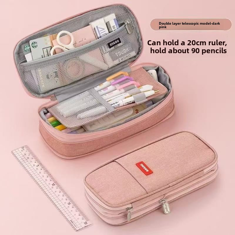 Kids Pencil Case | 180° Full Opening | Stain-Resistant Shell | Organized Storage