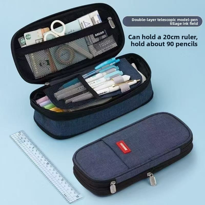 Kids Pencil Case | 180° Full Opening | Stain-Resistant Shell | Organized Storage
