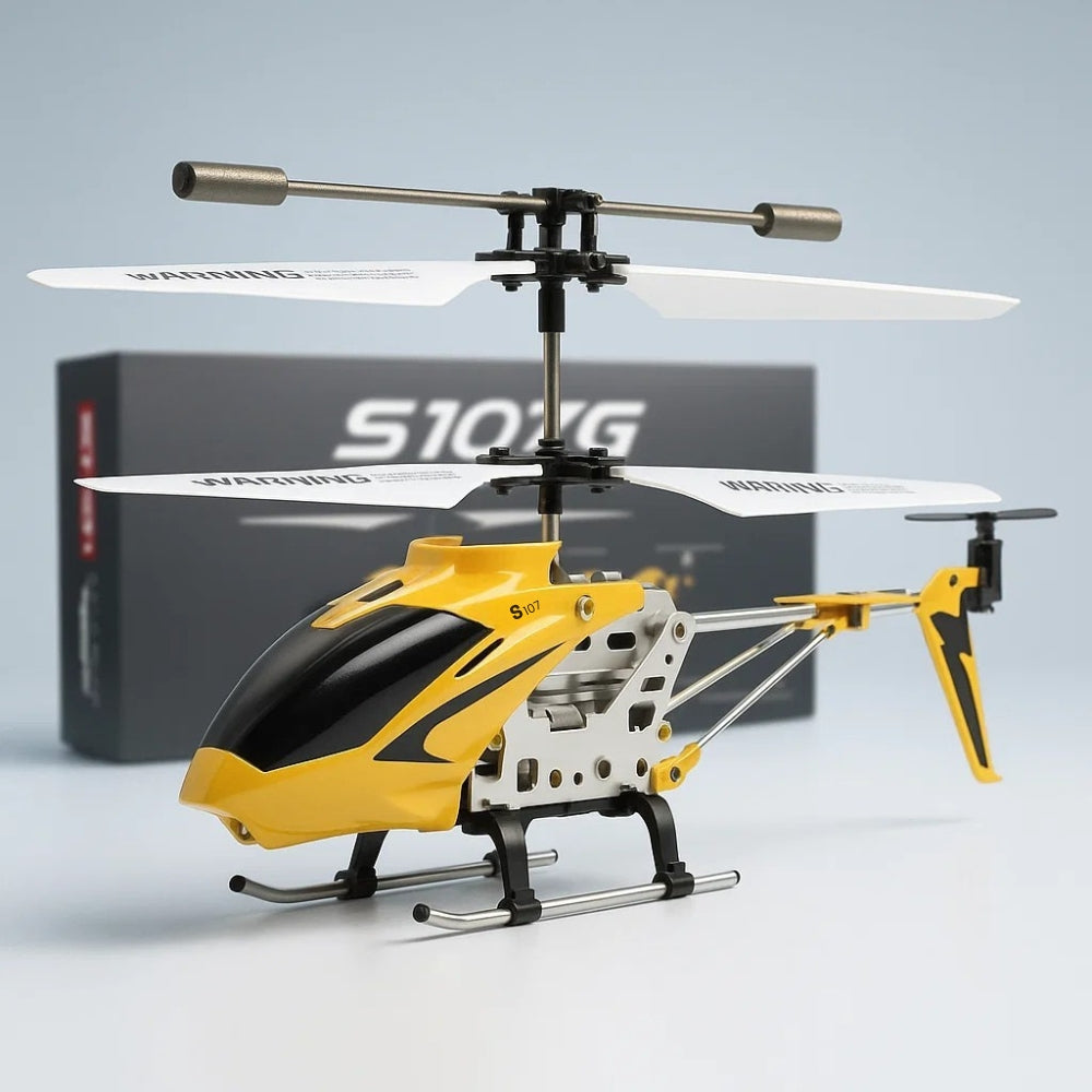 Kids RC Helicopter | 3-Channel with Gyroscopic Stabilization | LED Lights & USB Rechargeable