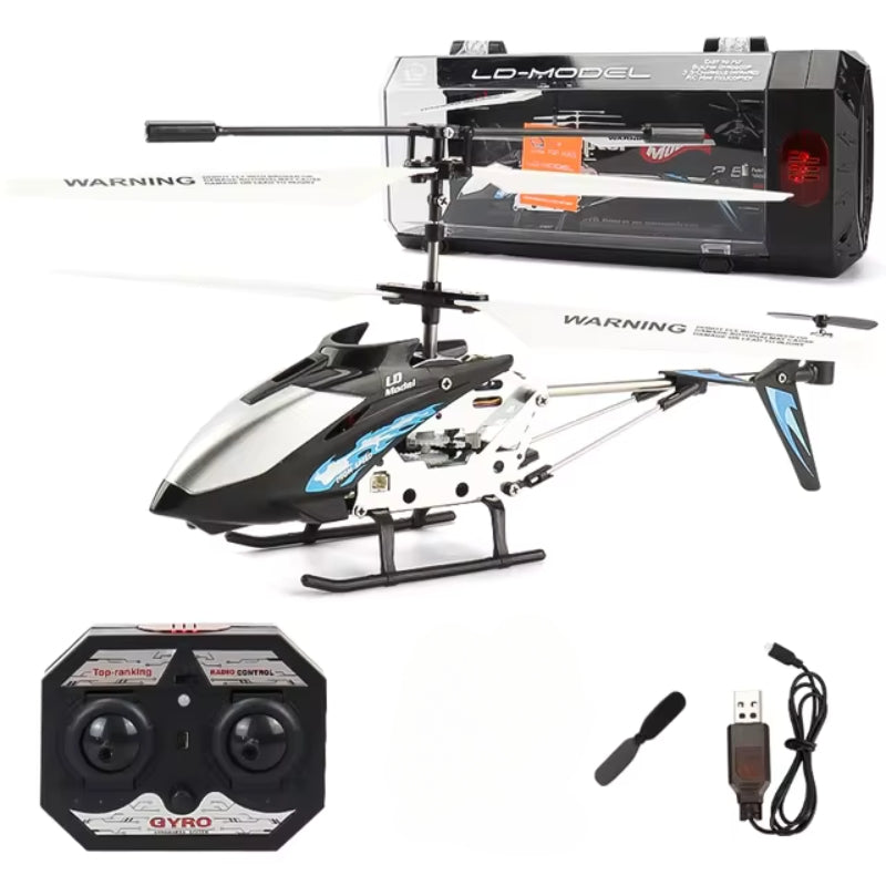 Kids RC Helicopter | 3-Channel with Gyroscopic Stabilization | LED Lights & USB Rechargeable