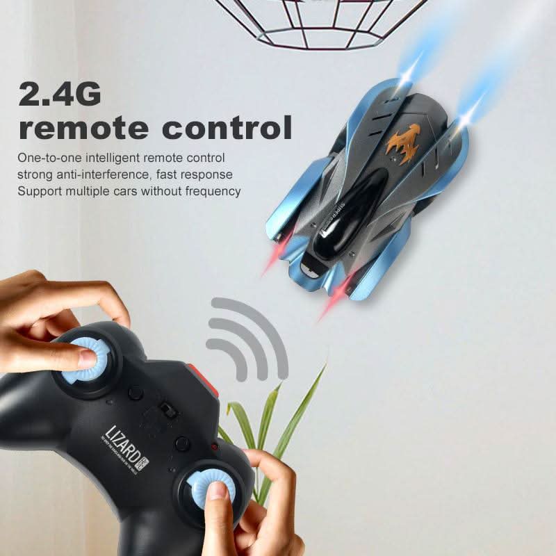 Kids Remote Control Stunt Car | Wall & Ceiling Climbing | 360° Stunts & LED Lights