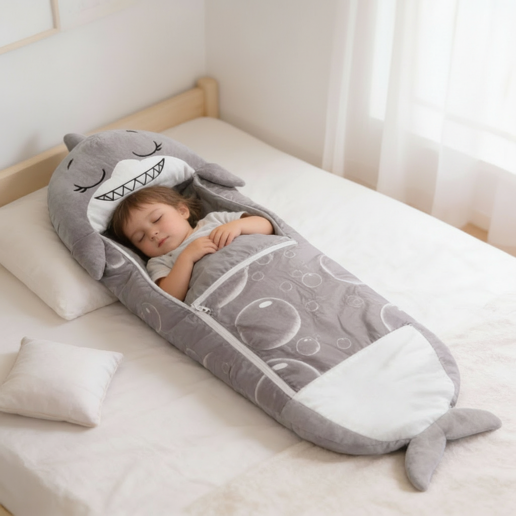 Kids Sleeping Bag | Foldable 2-in-1 Animal Shape | Lightweight & Easy to Fold | Travel & Sleepovers