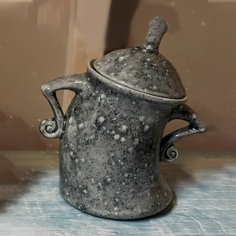 Kitchen Canister | Playful Hands-on-Hips Design | 6.7×7.9 in | Durable Design
