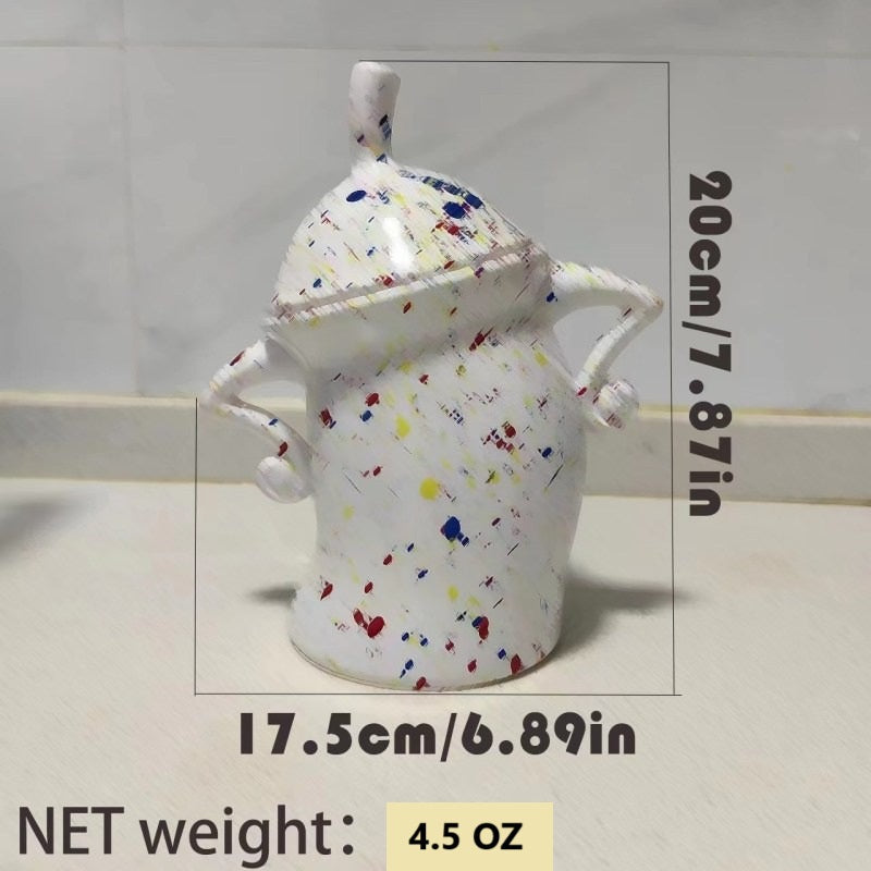 Kitchen Canister | Playful Hands-on-Hips Design | 6.7×7.9 in | Durable Design