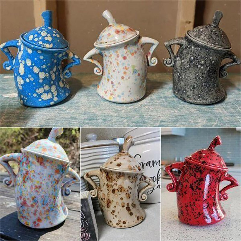 Kitchen Canister | Playful Hands-on-Hips Design | 6.7×7.9 in | Durable Design