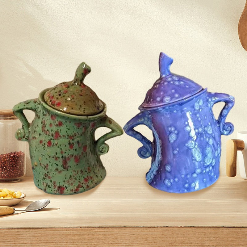 Kitchen Canister | Playful Hands-on-Hips Design | 6.7×7.9 in | Durable Design