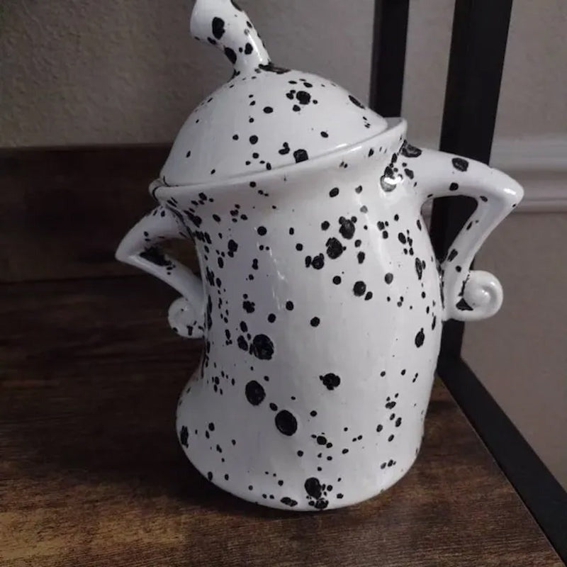 Kitchen Canister | Playful Hands-on-Hips Design | 6.7×7.9 in | Durable Design