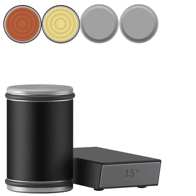 Kitchen Knife Sharpener | Dual-Angle Roller Design | Magnetic Holder Included | Space-Saving