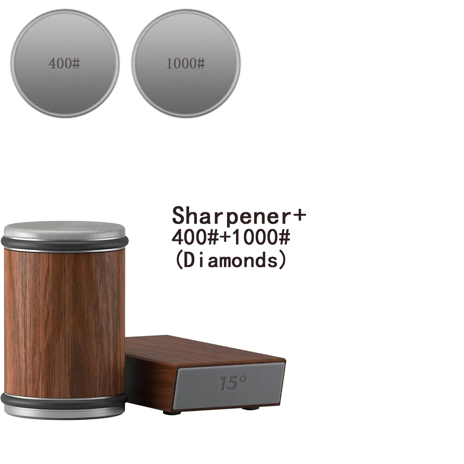 Kitchen Knife Sharpener | Dual-Angle Roller Design | Magnetic Holder Included | Space-Saving