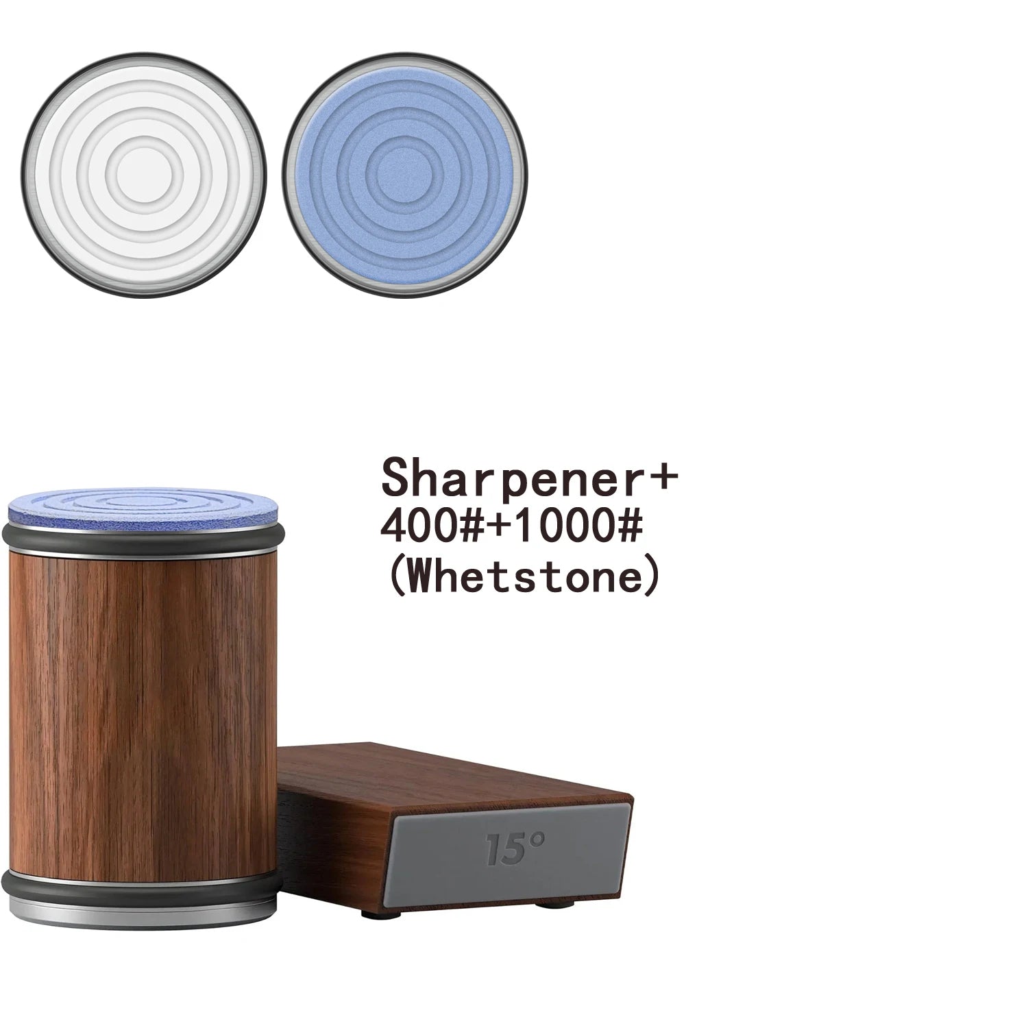 Kitchen Knife Sharpener | Dual-Angle Roller Design | Magnetic Holder Included | Space-Saving