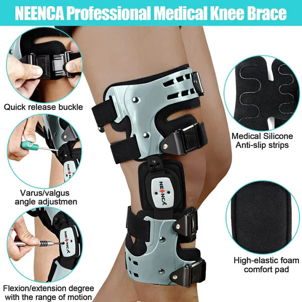 Knee Brace | Reinforced Lateral Support | Adjustable Straps & Universal Fit | Improved Stability
