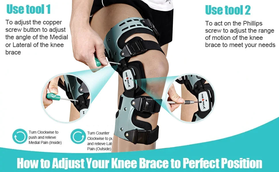 Knee Brace | Reinforced Lateral Support | Adjustable Straps & Universal Fit | Improved Stability