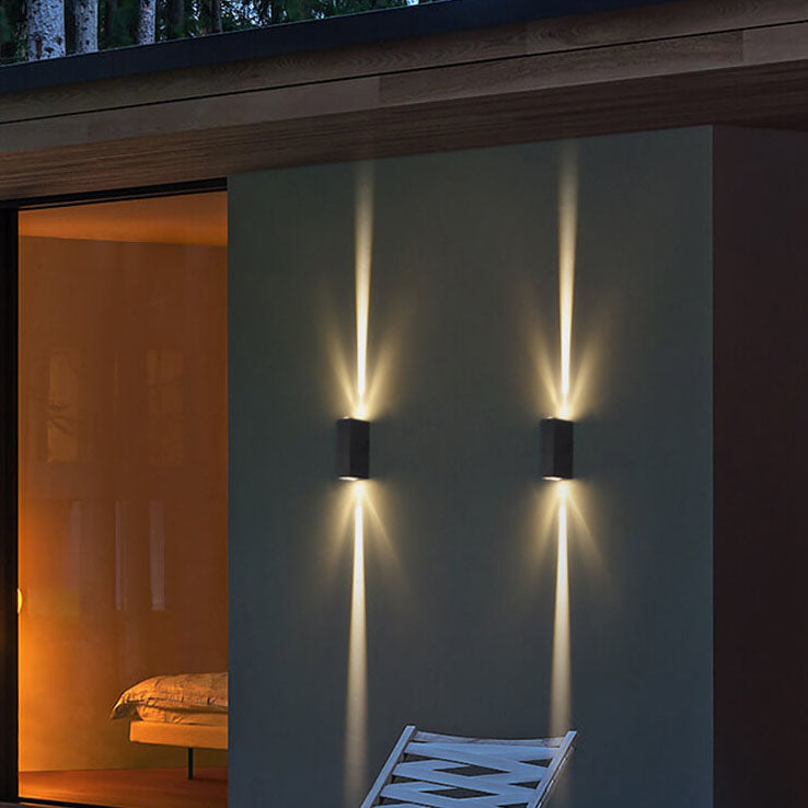 LED Outdoor Wall Light | Modern Rectangular Up/Down Design | Waterproof Aluminum Fixture