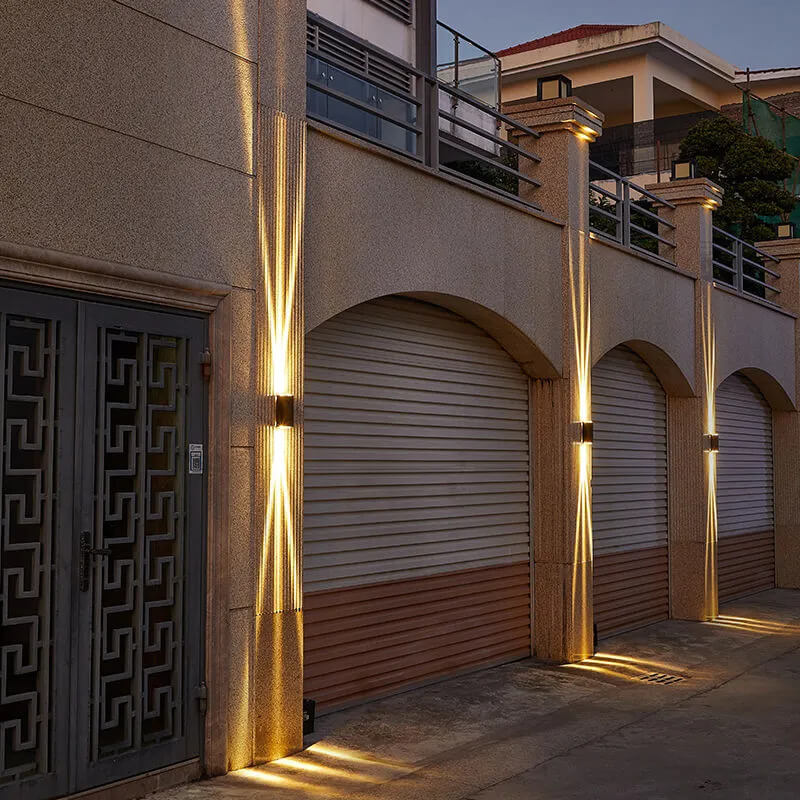 LED Outdoor Wall Light | Modern Rectangular Up/Down Design | Waterproof Aluminum Fixture