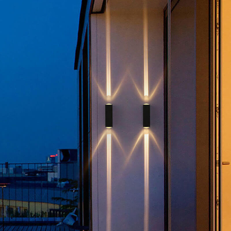 LED Outdoor Wall Light | Modern Rectangular Up/Down Design | Waterproof Aluminum Fixture
