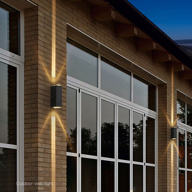 LED Outdoor Wall Light | Modern Rectangular Up/Down Design | Waterproof Aluminum Fixture