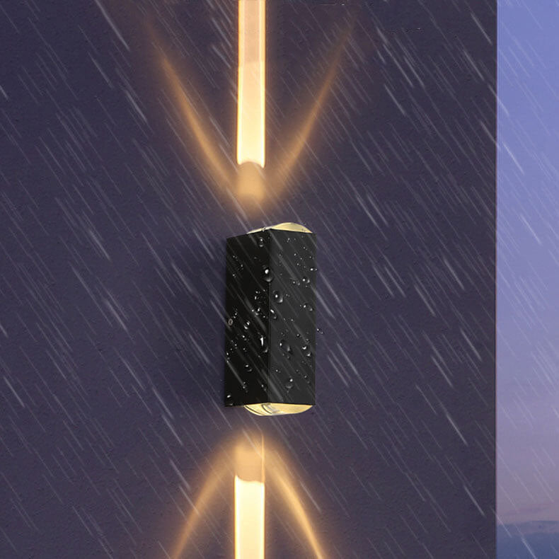 LED Outdoor Wall Light | Modern Rectangular Up/Down Design | Waterproof Aluminum Fixture