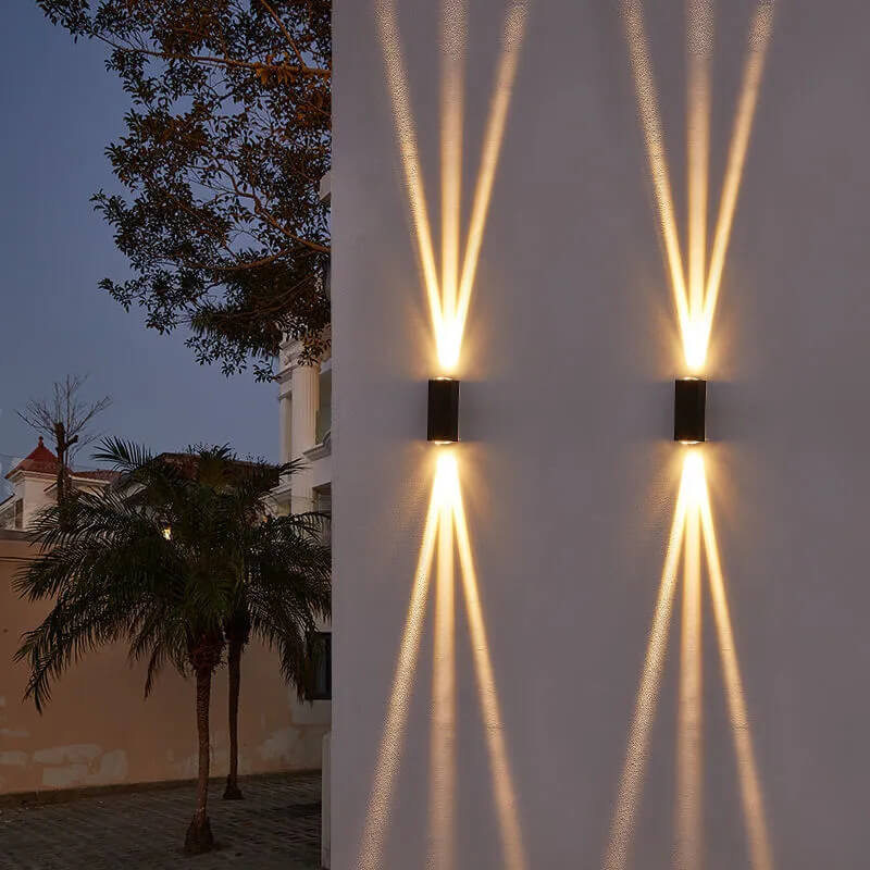 LED Outdoor Wall Light | Modern Rectangular Up/Down Design | Waterproof Aluminum Fixture