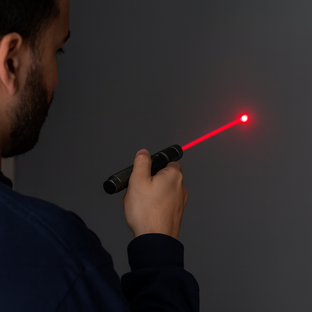 Laser Pointer Torch | Long-Range Adjustable Focus | USB Rechargeable | Aluminum Body