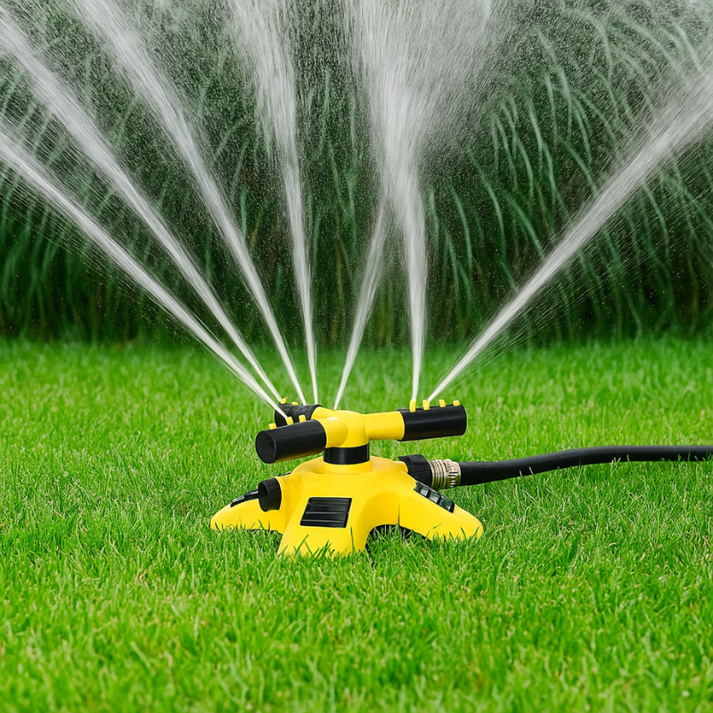 Lawn Sprinkler for Large Gardens | 360° Rotating | Multi-Angle Nozzles