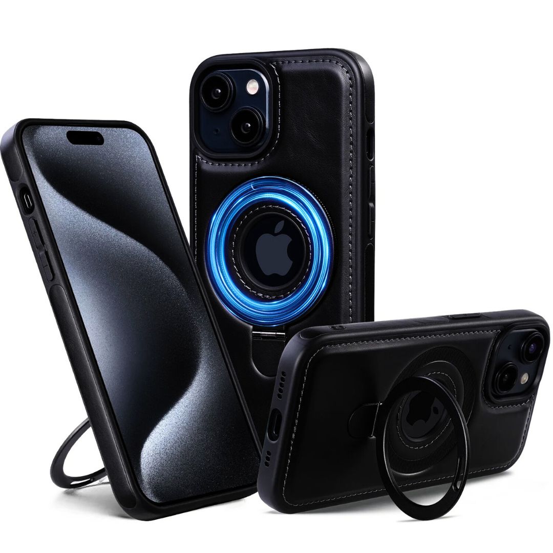 Leather Phone Case | Magnetic Wireless Charging Compatible | O-Ring Grip & 10ft Drop Protection