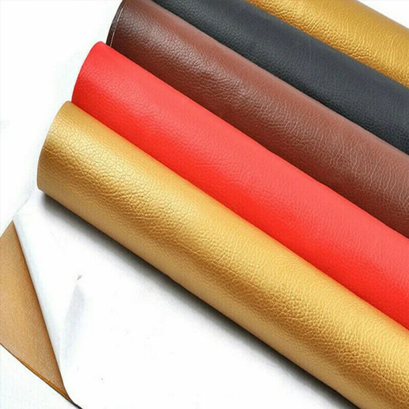 Leather & Vinyl Repair Patch | Self-Adhesive Cuttable Sheet | Faux Leather, Multiple Colors