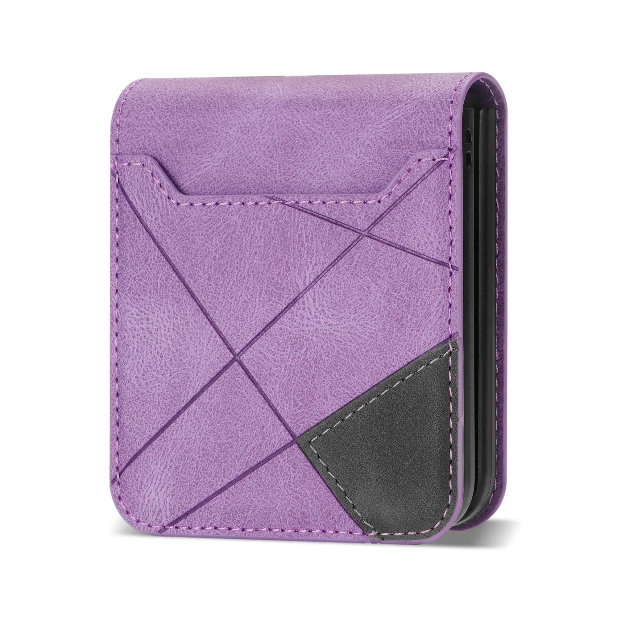 Leather Wallet Case for Galaxy Z Flip | Magnetic Closure | Card & Cash Slots | Drop Protection