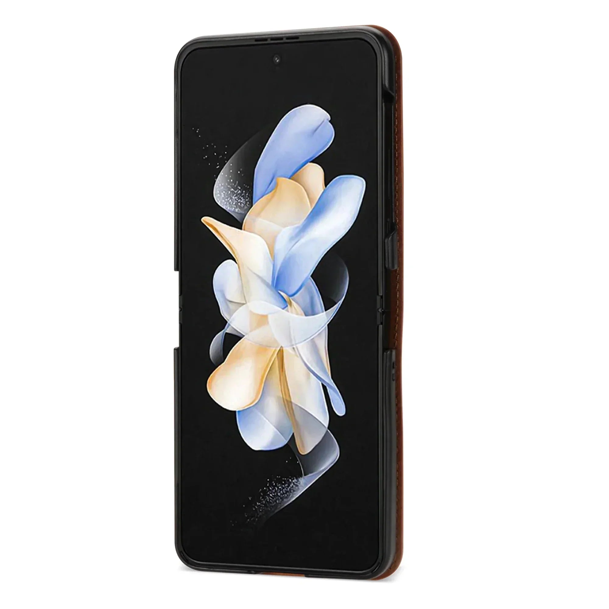 Leather Wallet Case for Galaxy Z Flip | Magnetic Closure | Card & Cash Slots | Drop Protection