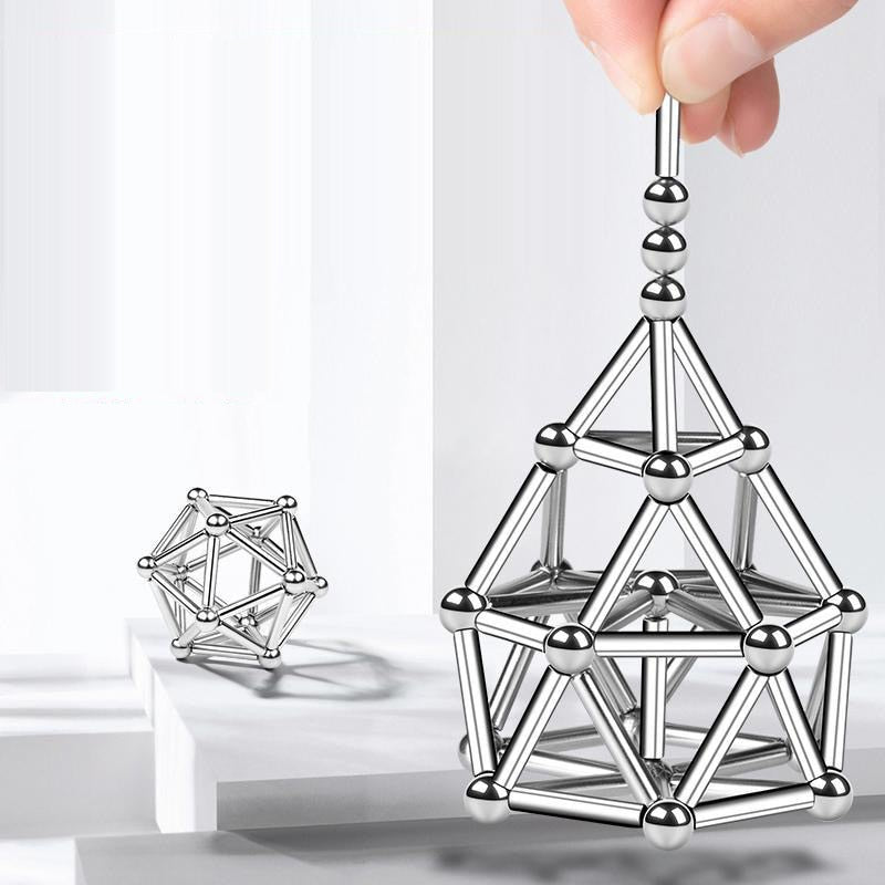 Magnetic Building Set | Steel Sticks & Balls | Creative Construction