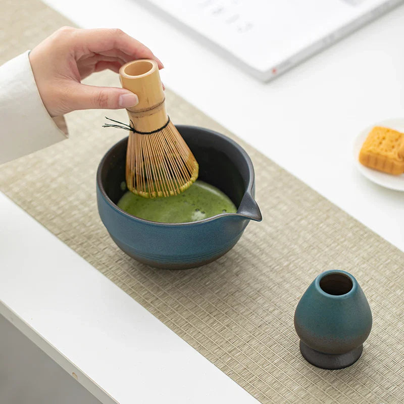 Matcha Bowl | Handcrafted Japanese Ceramic | Green Glazed Finish | Authentic Tea Experience