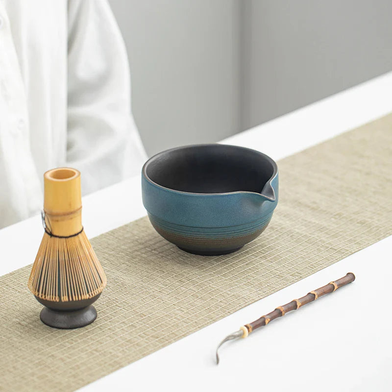 Matcha Bowl | Handcrafted Japanese Ceramic | Green Glazed Finish | Authentic Tea Experience