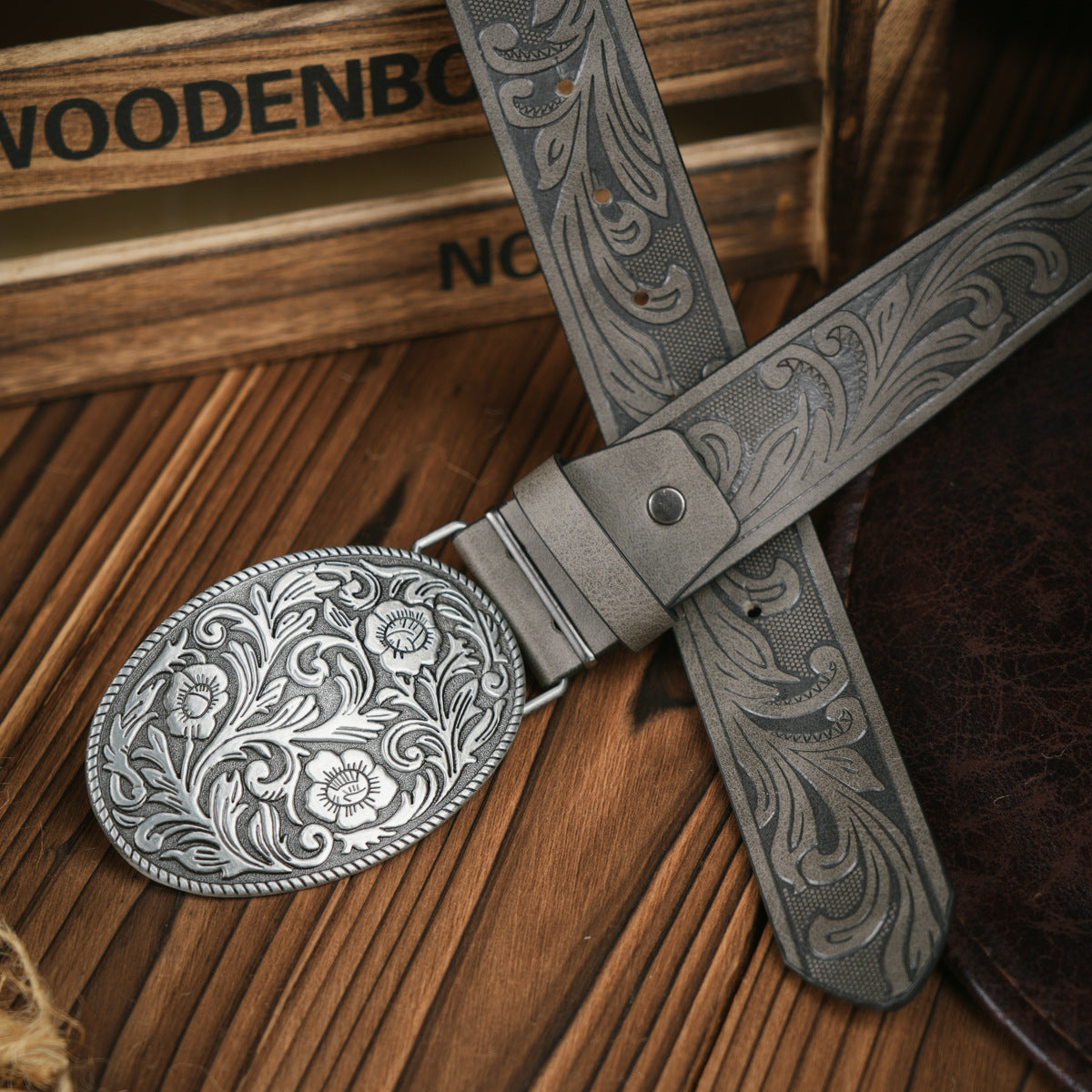 Men's Belt | Western-Inspired Vegan Leather | Durable Metal Buckle | All-Season Wear