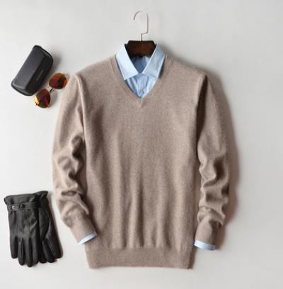 Men's Cashmere Sweater | Classic Crew & V-Neck | Soft & Durable | Comfortable Fit