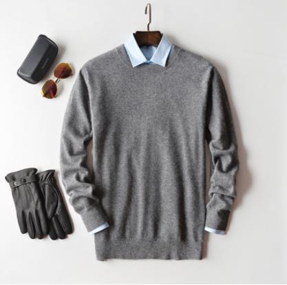 Men's Cashmere Sweater | Classic Crew & V-Neck | Soft & Durable | Comfortable Fit